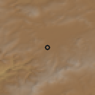 Shaded relief of the 53 km around Göle, drawn from the GMTED2010 grid