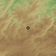Shaded relief of the 53 km around Gölköy, drawn from the GMTED2010 grid