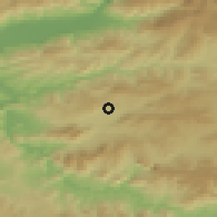 Shaded relief of the 53 km around Gölpazari, drawn from the GMTED2010 grid