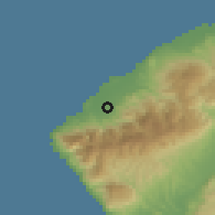 Shaded relief of the 54 km around Gözcüler, drawn from the GMTED2010 grid