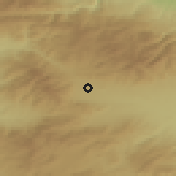 Shaded relief of the 53 km around Gümüşhacıköy, drawn from the GMTED2010 grid