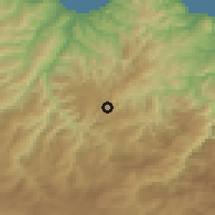 Shaded relief of the 53 km around Gürgentepe, drawn from the GMTED2010 grid