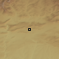 Shaded relief of the 54 km around Hani, drawn from the GMTED2010 grid