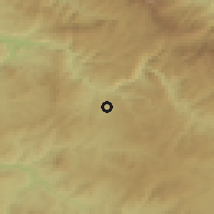 Shaded relief of the 53 km around Harmancık, drawn from the GMTED2010 grid