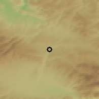 Shaded relief of the 53 km around Havza, drawn from the GMTED2010 grid
