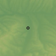 Shaded relief of the 53 km around Hayrabolu, drawn from the GMTED2010 grid