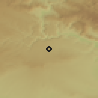 Shaded relief of the 54 km around İdil, drawn from the GMTED2010 grid