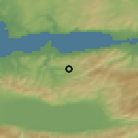 Shaded relief of the 53 km around İhsaniye, drawn from the GMTED2010 grid