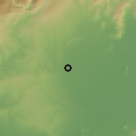 Shaded relief of the 54 km around İmamoğlu, drawn from the GMTED2010 grid