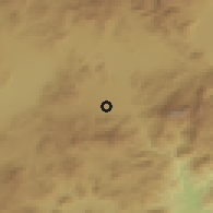Shaded relief of the 54 km around İsparta, drawn from the GMTED2010 grid
