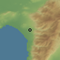 Shaded relief of the 54 km around Altınçağ, drawn from the GMTED2010 grid