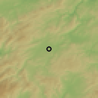 Shaded relief of the 53 km around İvrindi, drawn from the GMTED2010 grid