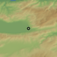 Shaded relief of the 53 km around İznik, drawn from the GMTED2010 grid