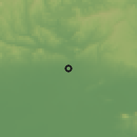 Shaded relief of the 54 km around Adana, drawn from the GMTED2010 grid