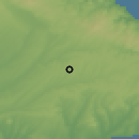 Shaded relief of the 53 km around Kapaklı, drawn from the GMTED2010 grid