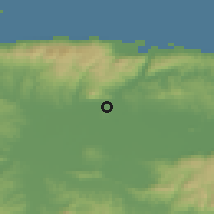 Shaded relief of the 53 km around Karacabey, drawn from the GMTED2010 grid