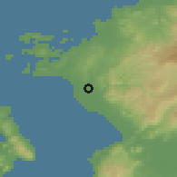 Shaded relief of the 54 km around Altınova, drawn from the GMTED2010 grid