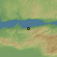 Shaded relief of the 53 km around Karamürsel, drawn from the GMTED2010 grid