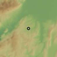 Shaded relief of the 55 km around Altınözü, drawn from the GMTED2010 grid