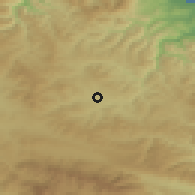 Shaded relief of the 53 km around Kavak, drawn from the GMTED2010 grid