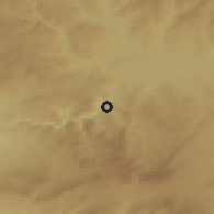 Shaded relief of the 54 km around Keban, drawn from the GMTED2010 grid