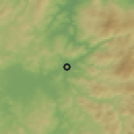 Shaded relief of the 53 km around Kepsut, drawn from the GMTED2010 grid