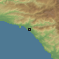 Shaded relief of the 54 km around Kestel, drawn from the GMTED2010 grid