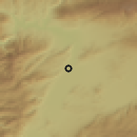 Shaded relief of the 54 km around Kılılı, drawn from the GMTED2010 grid