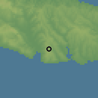 Shaded relief of the 53 km around Kıraç, drawn from the GMTED2010 grid