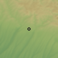 Shaded relief of the 53 km around Kırklareli, drawn from the GMTED2010 grid