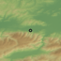 Shaded relief of the 53 km around Kırkpınar, drawn from the GMTED2010 grid