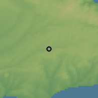 Shaded relief of the 53 km around Kızılpınar, drawn from the GMTED2010 grid