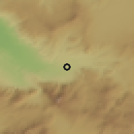 Shaded relief of the 54 km around Kocabaş, drawn from the GMTED2010 grid
