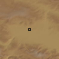 Shaded relief of the 54 km around Konukbekler, drawn from the GMTED2010 grid
