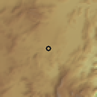 Shaded relief of the 54 km around Korkuteli, drawn from the GMTED2010 grid
