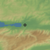 Shaded relief of the 53 km around Köseköy, drawn from the GMTED2010 grid