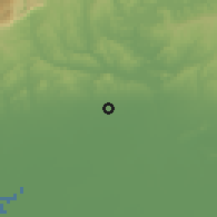 Shaded relief of the 54 km around Küçükdikili, drawn from the GMTED2010 grid