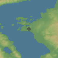 Shaded relief of the 54 km around Küçükköy, drawn from the GMTED2010 grid