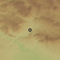 Shaded relief of the 54 km around Kumçatı, drawn from the GMTED2010 grid