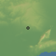 Shaded relief of the 54 km around Kürkçüler, drawn from the GMTED2010 grid