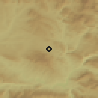 Shaded relief of the 54 km around Kurtalan, drawn from the GMTED2010 grid