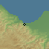 Shaded relief of the 53 km around Kutlukent, drawn from the GMTED2010 grid