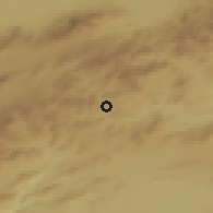 Shaded relief of the 54 km around Maden, drawn from the GMTED2010 grid
