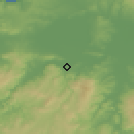 Shaded relief of the 53 km around Manyas, drawn from the GMTED2010 grid