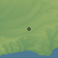 Shaded relief of the 53 km around Marmaracık, drawn from the GMTED2010 grid