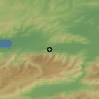 Shaded relief of the 53 km around Maşukiye, drawn from the GMTED2010 grid