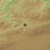Shaded relief of the 53 km around Mengen, drawn from the GMTED2010 grid