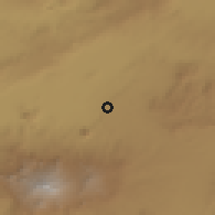 Shaded relief of the 54 km around Mimarsinan, drawn from the GMTED2010 grid