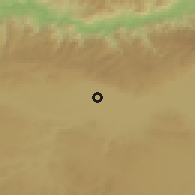 Shaded relief of the 53 km around Muttalip, drawn from the GMTED2010 grid