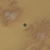 Shaded relief of the 54 km around Niğde, drawn from the GMTED2010 grid